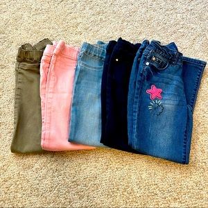 5 pair of girls jeans size 7/8